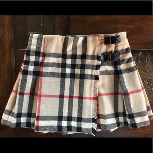 Burberry Wool Pleated Skirt